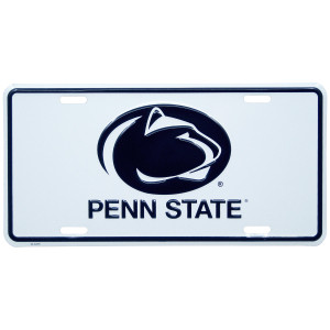 white license plate with Penn State under the Athletic Logo